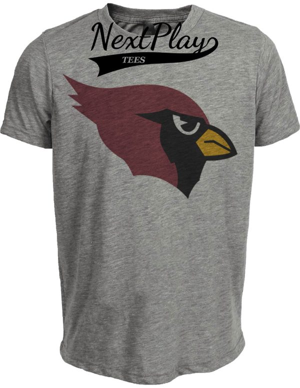 Arizona Cardinals Retro Football 1970 Artwork Heather Gray Sublimated T-Shirt
