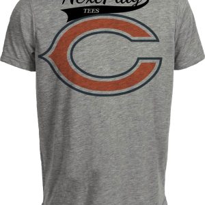 Chicago Bears Retro Football 1985 Artwork Heather Gray Sublimated T-Shirt