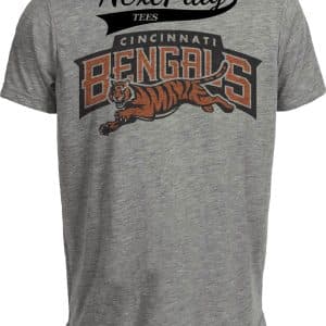 Cincinnati Bengals Retro Football 1992 Artwork Heather Gray Sublimated T-Shirt