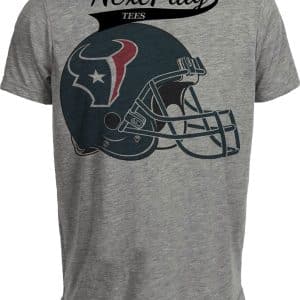 Houston Texans Retro Blue Football Helmet 2002 Artwork Heather Gray Sublimated T-Shirt