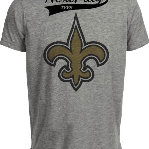 New Orleans Saints Retro Football 1992 Artwork Heather Gray Sublimated T-Shirt