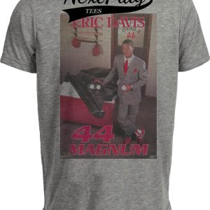 Cincinnati Reds Eric Davis 44 Magnum Exclusive Retro Baseball 1987 Artwork Heather Gray Sublimated T-Shirt