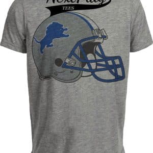 Detroit Lions Retro Football Helmet 1988 Artwork Heather Gray Sublimated T-Shirt