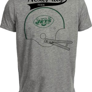 New York Jets Retro Football Helmet 1964 Artwork Heather Gray Sublimated T-Shirt