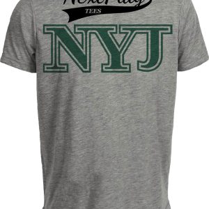 New York Jets Retro Football 1996 Artwork Heather Gray Sublimated T-Shirt