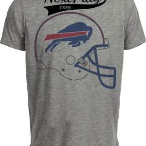 Buffalo Bills Retro Football Helmet 1982 Artwork Heather Gray Sublimated T-Shirt