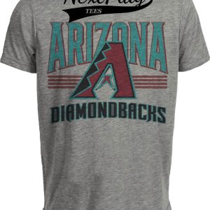 Arizona Diamondbacks Exclusive Retro Baseball Team Artwork Heather Gray Sublimated T-Shirt