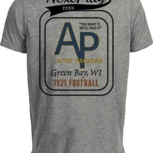 Green Bay Packers Acme Retro Football 1921 Artwork Heather Gray Sublimated T-Shirt