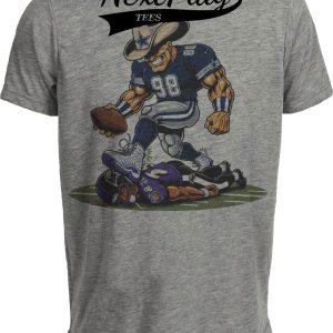 Dallas Cowboys vs. Baltimore Ravens Exclusive Retro Rivalries Football Artwork Heather Gray Sublimated T-Shirt