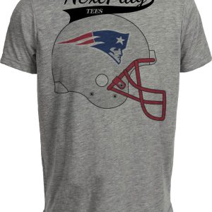 New England Patriots Retro Football Helmet 1993 Artwork Heather Gray Sublimated T-Shirt