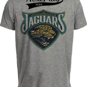 Jacksonville Jaguars Retro Football 1996 Artwork Heather Gray Sublimated T-Shirt