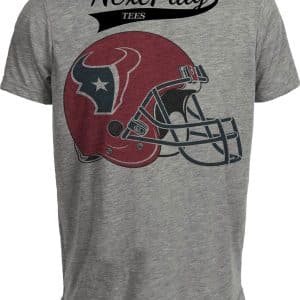 Houston Texans Retro Red Football Helmet 2002 Artwork Heather Gray Sublimated T-Shirt