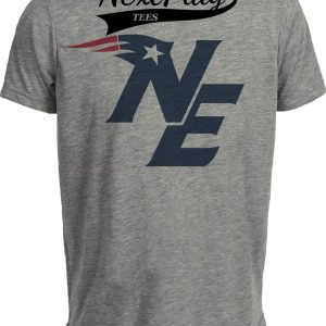 New England Patriots Retro Football 1995 Artwork Heather Gray Sublimated T-Shirt