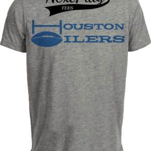 Houston Oilers Retro Football 1960 Artwork Heather Gray Sublimated T-Shirt