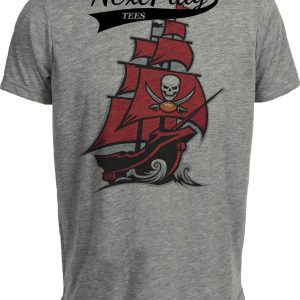 Tampa Bay Buccaneers Retro Football Ship 1998 Artwork Heather Gray Sublimated T-Shirt