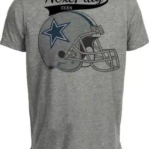 Dallas Cowboys Retro Football Helmet 1977 Artwork Heather Gray Sublimated T-Shirt