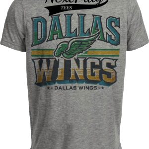 Dallas Wings Exclusive Retro Basketball Playoff Artwork Heather Gray Sublimated T-Shirt