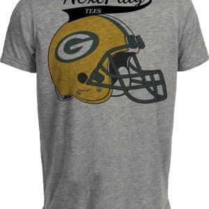 Green Bay Packers Retro Football Helmet 1980 Artwork Heather Gray Sublimated T-Shirt
