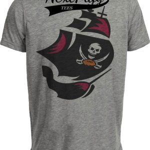 Tampa Bay Buccaneers Retro Football 1998 Artwork Heather Gray Sublimated T-Shirt