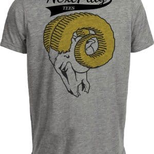 Los Angeles Rams Retro Football 1948 Artwork Heather Gray Sublimated T-Shirt