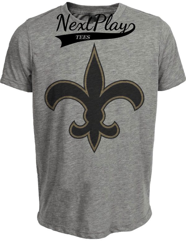 New Orleans Saints Retro Football 1968 Artwork Heather Gray Sublimated T-Shirt