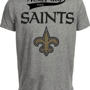 New Orleans Saints Retro Football 1988 Artwork Heather Gray Sublimated T-Shirt