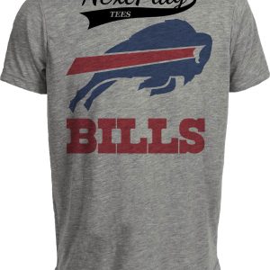 Buffalo Bills Retro Football 1974 Artwork Heather Gray Sublimated T-Shirt