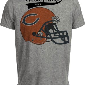 Chicago Bears Retro Orange Football Helmet 1985 Artwork Heather Gray Sublimated T-Shirt