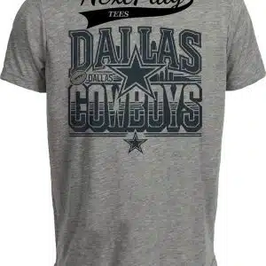 Dallas Cowboys Exclusive Retro Football Throwback Artwork Heather Gray Sublimated T-Shirt