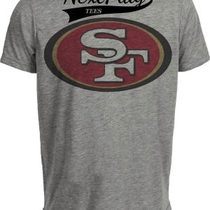 San Francisco 49ers Retro Football 1996 Artwork Heather Gray Sublimated T-Shirt