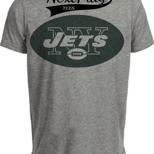 New York Jets Retro Football 1995 Artwork Heather Gray Sublimated T-Shirt