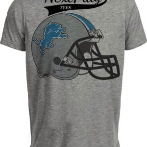 Detroit Lions Retro Football Helmet 1995 Artwork Heather Gray Sublimated T-Shirt