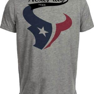 Houston Texans Retro Throwback Football 2002 Artwork Heather Gray Sublimated T-Shirt