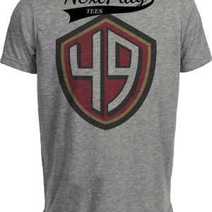 San Francisco 49ers Retro Football 1998 Artwork Heather Gray Sublimated T-Shirt
