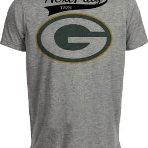Green Bay Packers Retro Football 1980 Artwork Heather Gray Sublimated T-Shirt