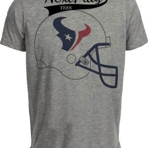 Houston Texans Retro Football Helmet 2002 Artwork Heather Gray Sublimated T-Shirt