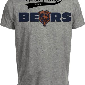Chicago Bears Retro Football 1982 Artwork Heather Gray Sublimated T-Shirt