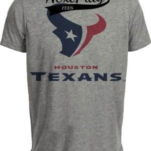 Houston Texans Retro Football 2002 Artwork Heather Gray Sublimated T-Shirt