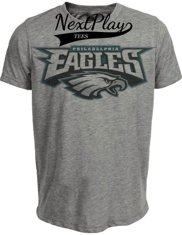 Philadelphia Eagles Retro Football 1995 Artwork Heather Gray Sublimated T-Shirt