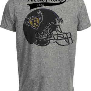 Baltimore Ravens Retro Football Helmet 1996 Artwork Heather Gray Sublimated T-Shirt