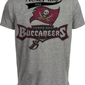 Tampa Bay Buccaneers Retro Football 1997 Artwork Heather Gray Sublimated T-Shirt
