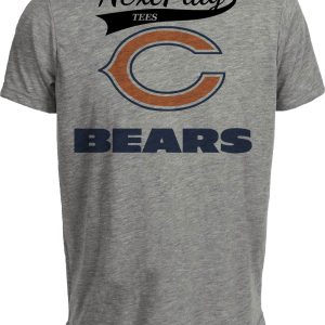 Chicago Bears Retro Football 1986 Artwork Heather Gray Sublimated T-Shirt