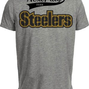 Pittsburgh Steelers Retro Football 1996 Artwork Heather Gray Sublimated T-Shirt