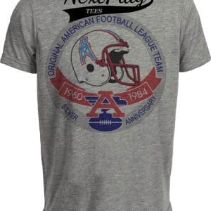 Houston Oilers Retro Football 1984 Artwork Heather Gray Sublimated T-Shirt