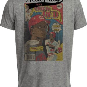 Cincinnati Reds Eric Davis Exclusive Retro Baseball 1985 Artwork Heather Gray Sublimated T-Shirt