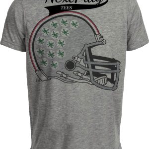 Ohio State Buckeyes Retro Football Helmet 1968 Artwork Heather Gray Sublimated T-Shirt