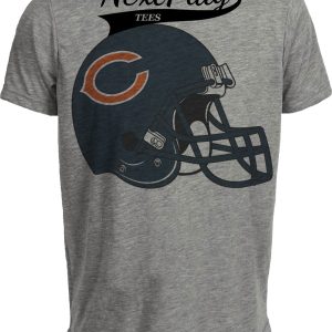 Chicago Bears Retro Football Helmet 1985 Artwork Heather Gray Sublimated T-Shirt