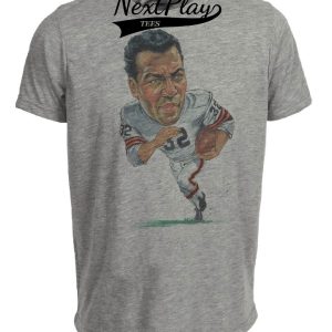 Cleveland Browns Jim Brown Character Exclusive Retro Football Artwork Heather Gray Sublimated T-Shirt