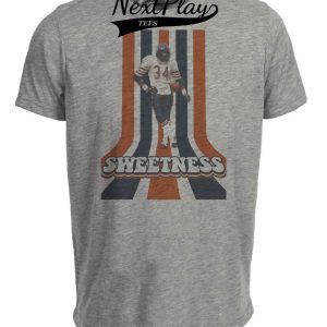 Chicago Bears Walter Payton Sweetness Exclusive Retro Football 1985 Artwork Heather Gray Sublimated T-Shirt
