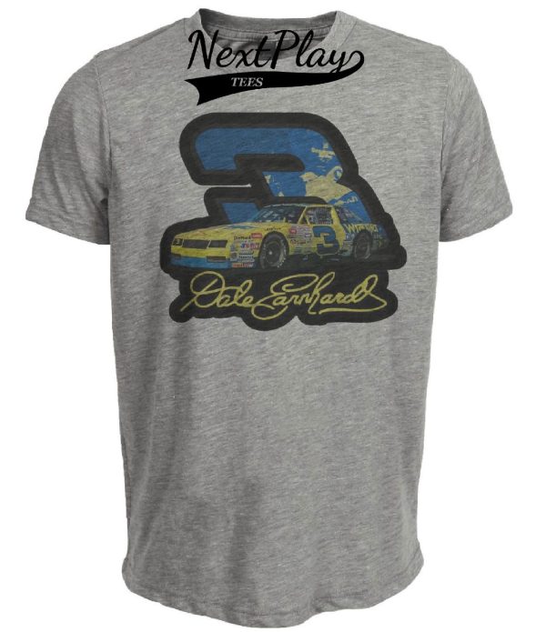 Dale Earnhardt Exclusive Retro Racing 1975 Artwork Heather Gray Sublimated T-Shirt
